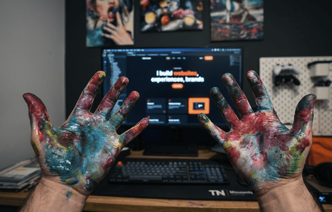 Painted hands